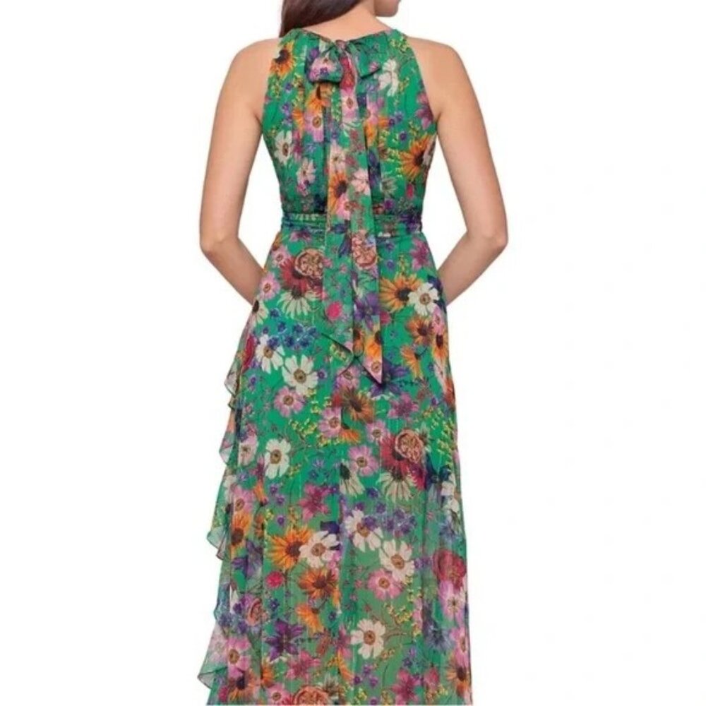 NWT Besty Adam Floral Green Maxi Dress Size 10 - Picture 3 of 6